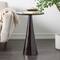 24" Black Aluminum Geometric Cone Accent Table